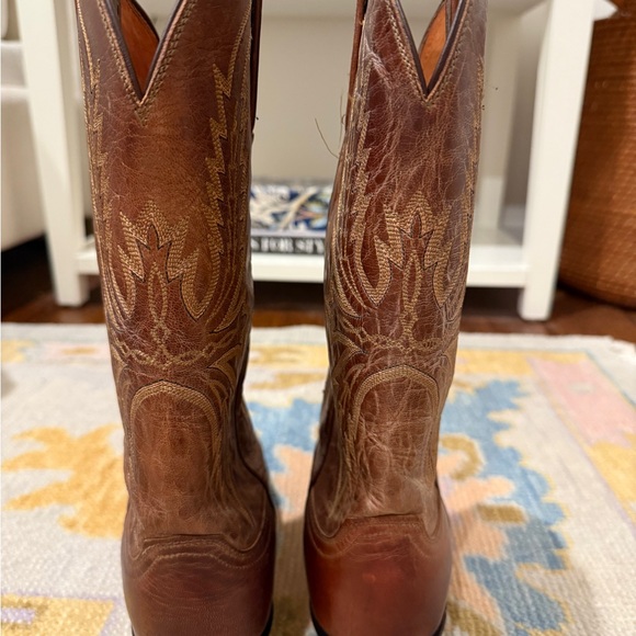 Men’s Lucchese Brown Leather Boots - Sz 10 - Picture 9 of 11